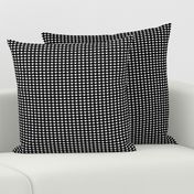hearts and dots black and white inversed - valentines day collection