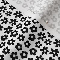 flower blossoms black and white - valentines day collection