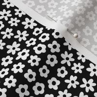 flower blossoms black and white inversed - valentines day collection