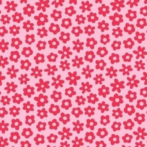 flower blossoms red and pastel pink - valentines day collection