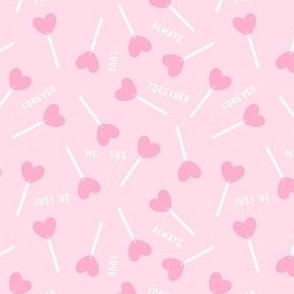 heart lollipops pastel pink - valentines day collection