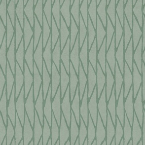 Iron Fence - Kelly Green Line on Sage - Large Scale