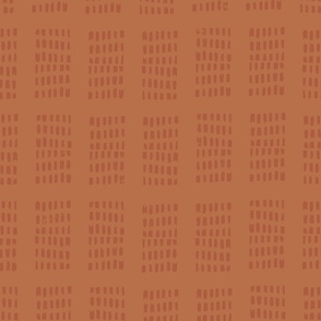 block print tribal sketchy dot grids - terracotta