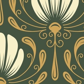 2225 Large - Art Deco flowers