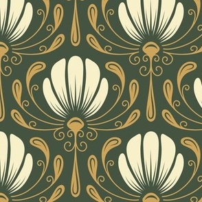 2225 Medium - Art Deco flowers