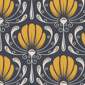 2226 Medium - Art Deco flowers