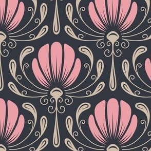 2227 Medium - Art Deco flowers