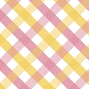 gingham pink yellow mini