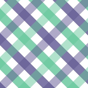 gingham green purple