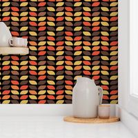 Geometric Pattern: Leaf: Ayres Black (standard version)