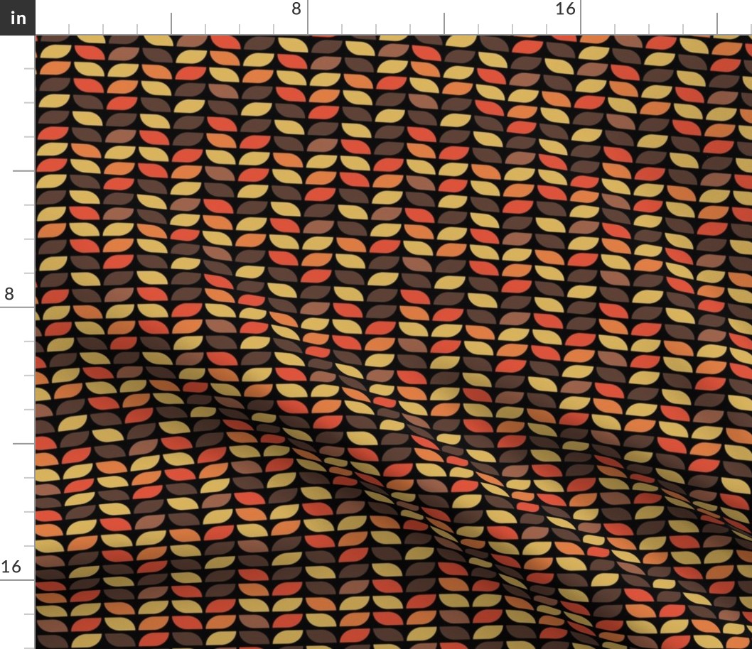Geometric Pattern: Leaf: Ayres Black (small version)