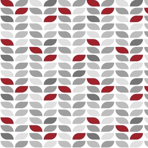 Geometric Pattern: Leaf: Winterberry White (standard version)