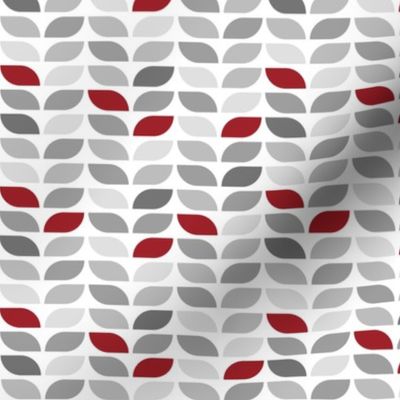 Geometric Pattern: Leaf: Winterberry White (small version)