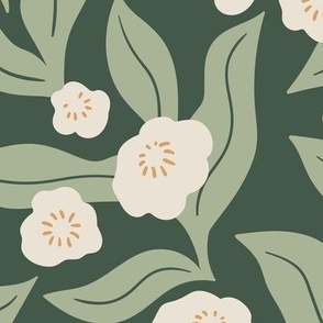 Vintage floral seamless pattern (big scale)