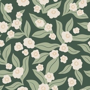 Vintage floral seamless pattern (medium scale)