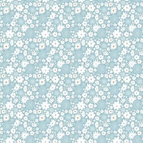 Lightness. White daisies pattern (small scale)