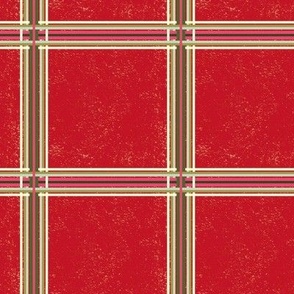 Christmas crossing stripes on Red