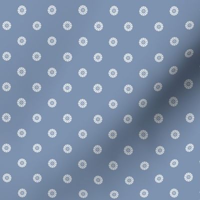 Acorn Cap Dot: Chambray Blue Geometric Dot