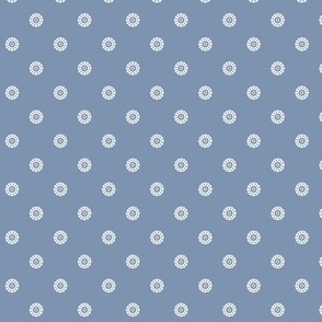 Acorn Cap Dot: Chambray Blue Geometric Dot