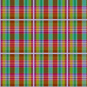 Clement's Tartan - festive green, red, purple