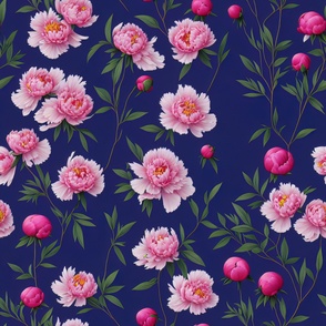 Classy Elegant Peonies Floral Print Watercolor