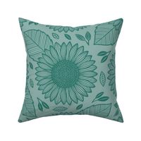 Sunflower Lino Teal