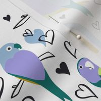 Love Birds White Petal Signature Pastel Comforts Regular Scale