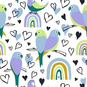 Love Birds White Petal Signature Pastel Comforts Regular Scale