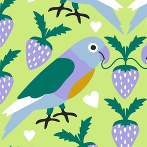 I Love You Berry Much Lime Green Petal Signature Pastel Comforts Large Scale