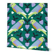 I Love You Berry Much Green Petal Signature Pastel Comforts Large Scale