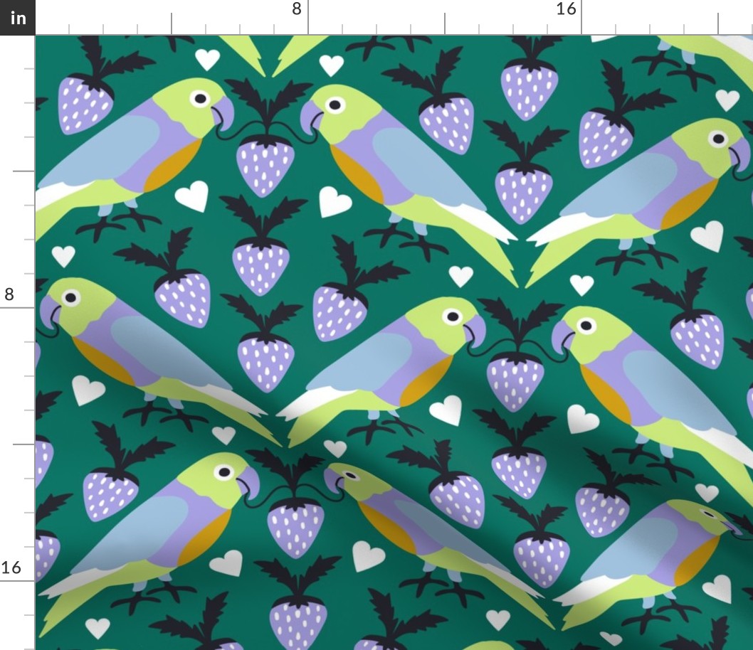 I Love You Berry Much Green Petal Signature Pastel Comforts Large Scale