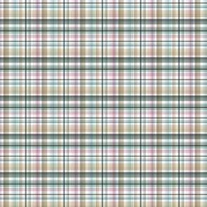 Plaid throw pink green