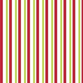 Red And Green Vertical Christmas Stripes