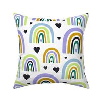 Lovely Rainbows White Petal Signature Pastel Comforts Large Scale