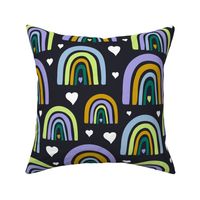 Lovely Rainbows Black Petal Signature Pastel Comforts Large Scale