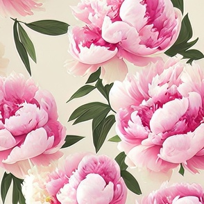 Classy Elegant Peonies Floral Print Watercolor Vintage design
