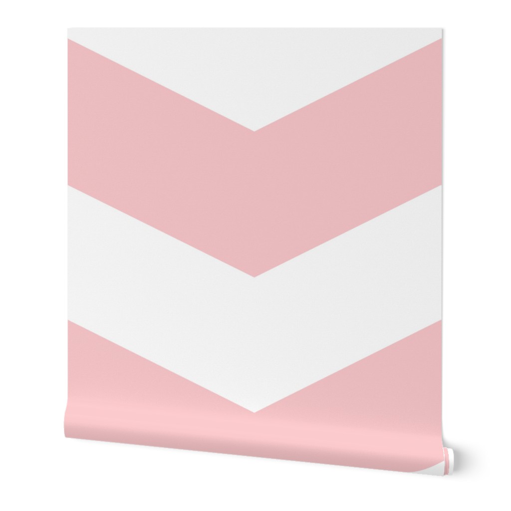 Dauphine and White ~ Chevron Stripe