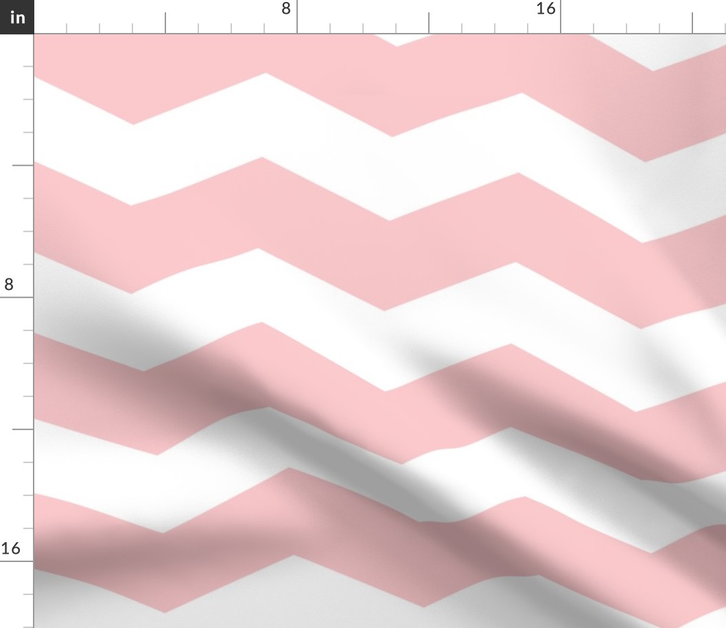 Dauphine and White ~ Chevron Stripe