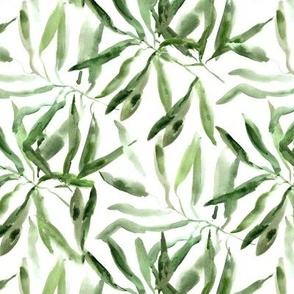 jungle vibes - watercolor palm leaves - tropical greenery a542-2