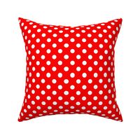 White on Red Polka Dots