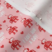 (small scale) I love you a bot! - Valentine's Day robots - red/pink - LAD22