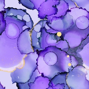 Purple Abstract Alcohol Ink