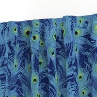 peacock feathers midnight blue