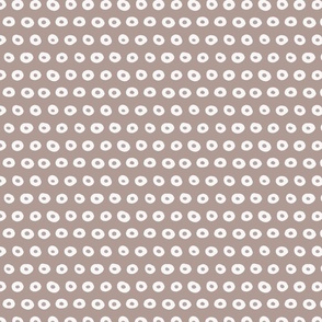Dots with dots light taupe brown - small