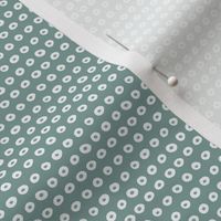 Dots with dots - light gray green XXS