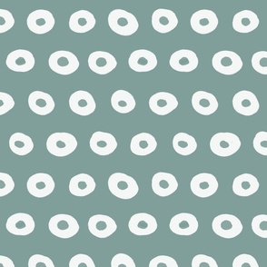 Dots with dots light gray green - large
