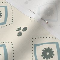 Cute Dotted Flowers in Blue