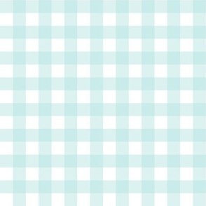 Soft Blue and White Gingham Check