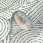 Geometric Zen Garden - Blue Grey - Boho Textured Sand Lines
