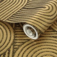 Geometric Zen Garden - Taupe - Boho Textured Sand Lines